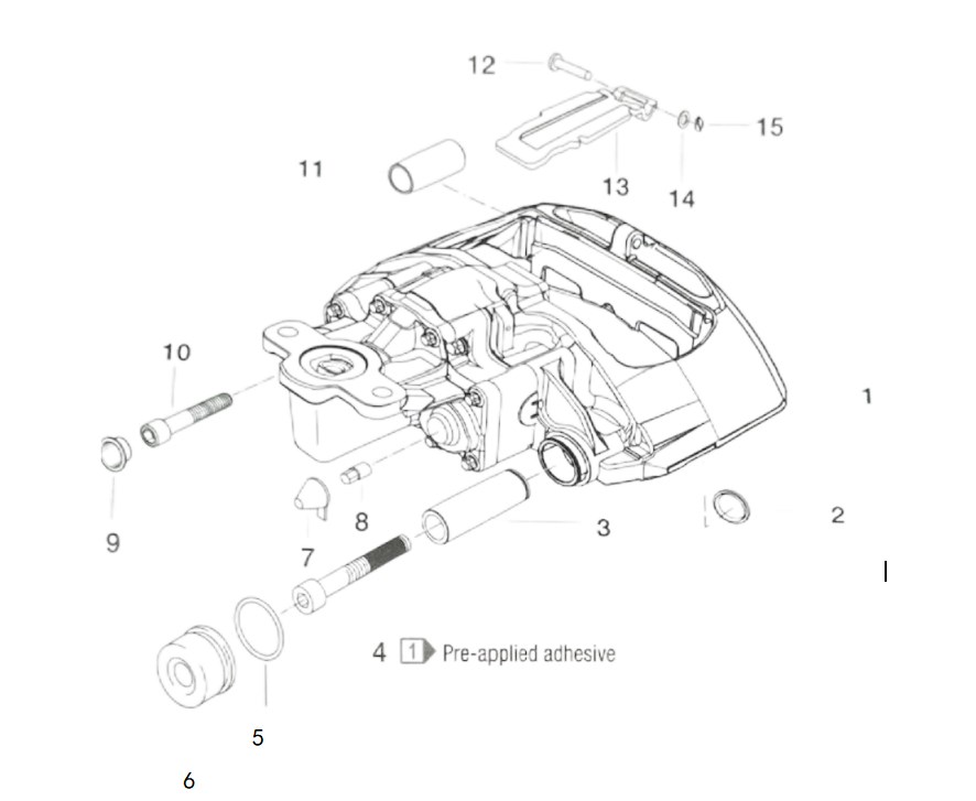 What accessories are included in the disc brake assembly?